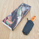 ESEE Model 3 Fixed Knife 3.75" Green Powder Coated 1095HC Steel Blade Orange G10 Handle 3PMVG