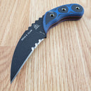 TOPS Devils Claw Fixed Knife 2.75" Black 1095 High Carbon Steel Blade G10 Handle