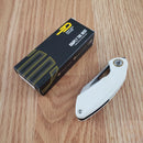 Bestech Knives Bihai Linerlock Folding Knife 2.13" 14C28N Steel Blade White G10 Handle