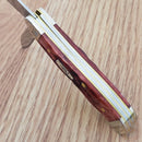 Case XX Cutlery My First Peanut Old Pocket Knife Stainless Blades Red Bone Handle
