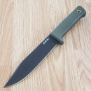 Cold Steel SRK Fixed Knife 6" Black Tuff-Ex Coated SK5 Carbon Steel Clip Point Blade OD Green Kray-Ex Handle 49LCKODBK
