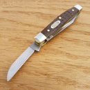 Case XX Small Stockman Pocket Knife Surgical Steel Blades Brown Synthetic Handle 00081