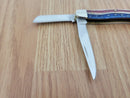 Case XX Patriotic Embellished Pocket Knife Stainless Blades Natural Smooth Bone Handle 64136