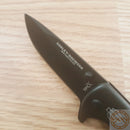 Case XX Harley TecX Linerlock Folding Knife 3" Stainless Steel Blade Black Aluminum Handle 52221
