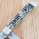 Case XX U.S. Army Trapper Pocket Knife Stainless Steel Blades Bone Handle CA15032