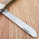 Case XX John Wayne Trapper Pocket Knife Stainless Steel Blades Curly Oak Handle 10703