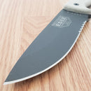ESEE Model 5 Tactical Fixed Knife 5.25" Part Serrated 1095HC Steel Blade Canvas Micarta Handle 5STG