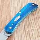 Case XX Sod Buster Jr Folding Knife 2.75" Stainless Blade Caribbean Blue Bone Handle 25590