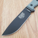 ESEE Model 4 Fixed Knife 4.5" Black Powder Coated 1095HC Steel Blade Micarta Handle 4PB