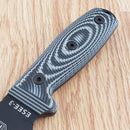 ESEE Model 3 Fixed Knife 3.88" Black Powder Coated 1095HC Steel Blade 3D Machined G10 Handle 3PMB002