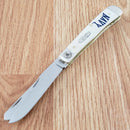 Case XX US Navy Trapper Pocket Knife Stainless Steel Blades Natural Bone Handle 22553