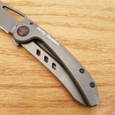 Case XX Harley Tec Framelock Folding Knife 2.63" Stainless Blade Stainless Handle 52163