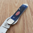 Case XX Cutlery RussLock Folding Knife 2.7" Stainless Steel Blade Navy Blue Bone Handle 07057