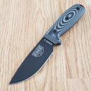 ESEE Model 3 Fixed Knife 3.88" Black Powder Coated 1095HC Steel Blade 3D Machined G10 Handle 3PMB002