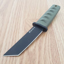 Cold Steel Kyoto II Fixed Knife 3.38" 8Cr13MoV Steel Tanto Blade Green Kray-Ex Handle 17DAODBK