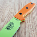 ESEE Model 3 Fixed Knife 3.75" Green Powder Coated 1095HC Steel Blade Orange G10 Handle 3PMVG