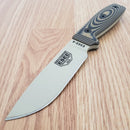 ESEE Model 4 Fixed Knife 4.5" Desert Tan Powder Coated 1095HC Steel Blade Black And Coyote Brown 3D Machined G10 Handle 4PDT005