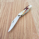 Case XX Cutlery Peanut Pocket Knife Stainless Steel Blades Red Stag handle 09443