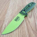 ESEE Model 3 Fixed Knife 3.88" Green Powder Coated 1095HC Steel Blade 3D Machined G10 Handle 3PMVG007