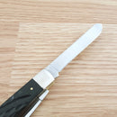 Case XX Trapper Rough Pocket Knife Stainless Blades Black Jigged Synthetic Handle 18221