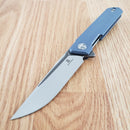 Bestech Knives Bestechman Dundee Linerlock Folding Knife 3.5" D2 Tool Steel Blade Blue-Gray G10 Handle