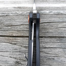 Artisan Tomahawk Linerlock Folding Knife 3" D2 Tool Steel Blade Black G10 Handle