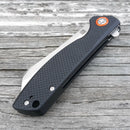 Artisan Tomahawk Linerlock Folding Knife 3" D2 Tool Steel Blade Black G10 Handle