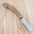 Rough Ryder Mushroom Folding Pocket Knife 440A Steel Blade Brown Wood Handle
