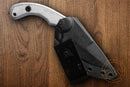 TOPS Felony Stop Fixed Knife 3.5" Full Tang 1095 Steel Blade Gray Micarta Handle