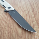 Bestech Knives Bestechman Dundee Linerlock Folding Knife 3.5" D2 Tool Steel Blade White G10 Handle