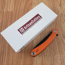 Artisan Small Orthodox Folding Knife 2.75" D2 Steel Blade Textured G10 Handle