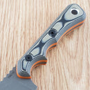 TOPS Muley Combo Fixed Knives 154CM Steel Blades Tan / Black G10 Handles