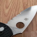 Spyderco Resilience Folding Knife 4.25" Part Serrated 8Cr13MoV Steel Blade FRN