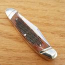 Rough Ryder Copperhead Pocket Knife Stainless Steel Blades Jigged Bone Handle