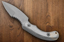 TOPS Felony Stop Fixed Knife 3.5" Full Tang 1095 Steel Blade Gray Micarta Handle