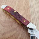 Case XX Cutlery My First Peanut Old Pocket Knife Stainless Blades Red Bone Handle