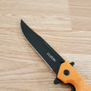 Cold Steel Large Luzon Folding Knife 6" 8Cr13MoV Steel Blade Orange GFN Handle
