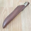 BPS Knives Camping Fixed Knife 4.25" Scandi Grind 1066 Carbon Steel Full Tang Blade Walnut Handle