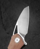 Bestech Knives Riverstone Folding Knife 2.5" 154CM Steel Blade Natural Canvas Micarta Handle