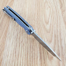 CJRB Pyrite Folding Knife 3.13" AR-RPM9 Steel Blade Blue-Gray G10 Handle