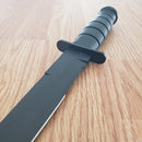 KA-BAR Fixed Knife 8" 1095 Steel Tanto Blade Black Rubber G / Carbon Steel Handle 1245