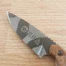 TOPS C.U.T. 4.0 Fixed Knife 4.25" 1095HC Steel Full Tang Blade Tan Micarta Handle