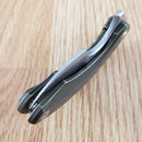 Bestech Knives Strelit Folding Knife 2.13" Damascus Steel Blade Bronze Titanium Handle