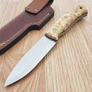 Casstrom No 10 Forest Fixed Knife 4" Sleipner Steel Blade Curly Birch Handle