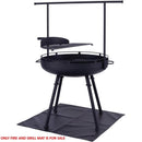 Barebones Living Fire and Grill Mat Heat-Resistant Black 560g Fiberglass Filling