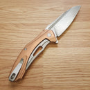 Kershaw Natrix XL Frame Folding Knife 3.75" D2 Tool Steel Blade Copper Handle