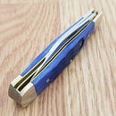 Frost Cutlery Coke Bottle Pocket Knife Stainless Steel Blades Blue Jigged Bone Handle
