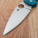 Spyderco Manix 2 Ball Bearing Folding Knife 3.38" CPM SPY27 Steel Blade Blue Bi-directional Texture FRN Handle