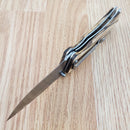 Elk Ridge Linerlock Folding Knife 3.25" 3Cr13 Steel Blade Zebra Wood Handle