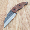 TOPS Little Bugger Fixed Knife 2.38" 1095HC Steel Blade Canvas Micarta Handle